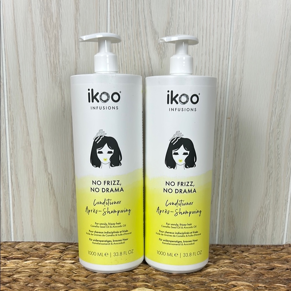 NEW Ikoo Infusions No Frizz, No Drama Conditioner, 33.8oz (2 ct.)